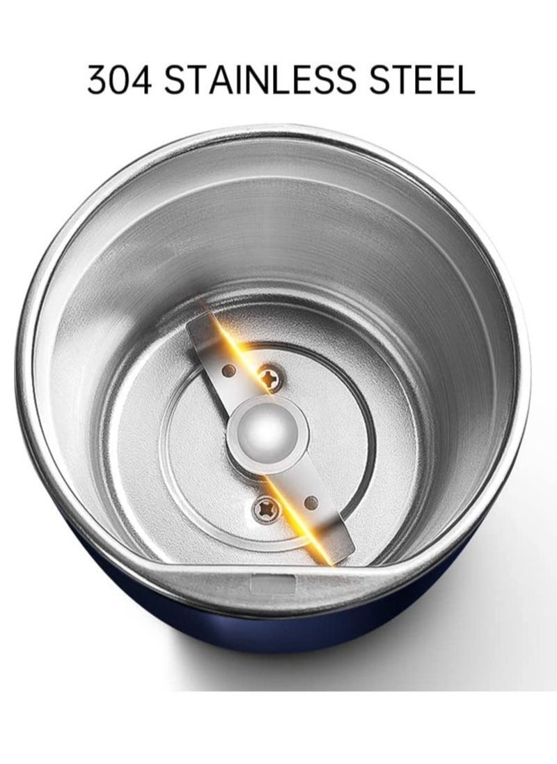 ELTRAZONE مطحنة كهربائية لتوابل القهوة المجففة، مطحنة ومفرمة منزلية، كوب قابل للفصل، خالي من غسالة الصحون، شفرات وكوب مصنوعان من الفولاذ المقاوم للصدأ - Image 2