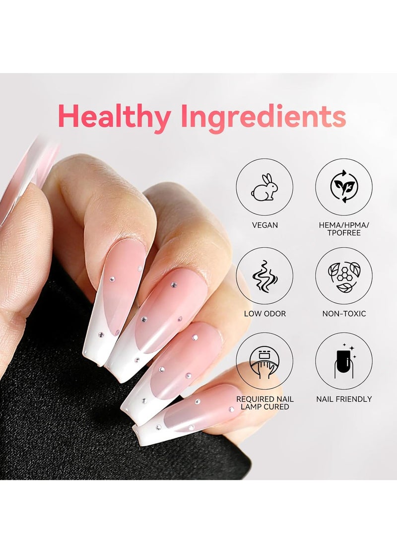 Saviland - SAVILAND French Gel Nail Polish: 1PC 10 ML White Gel Polish Easy French Smile Line in 5s French Tip Nail Tool French Nails U V LED Gel French Tip Nail Art Nail Supplies for Starter Professional Gift - Image 1