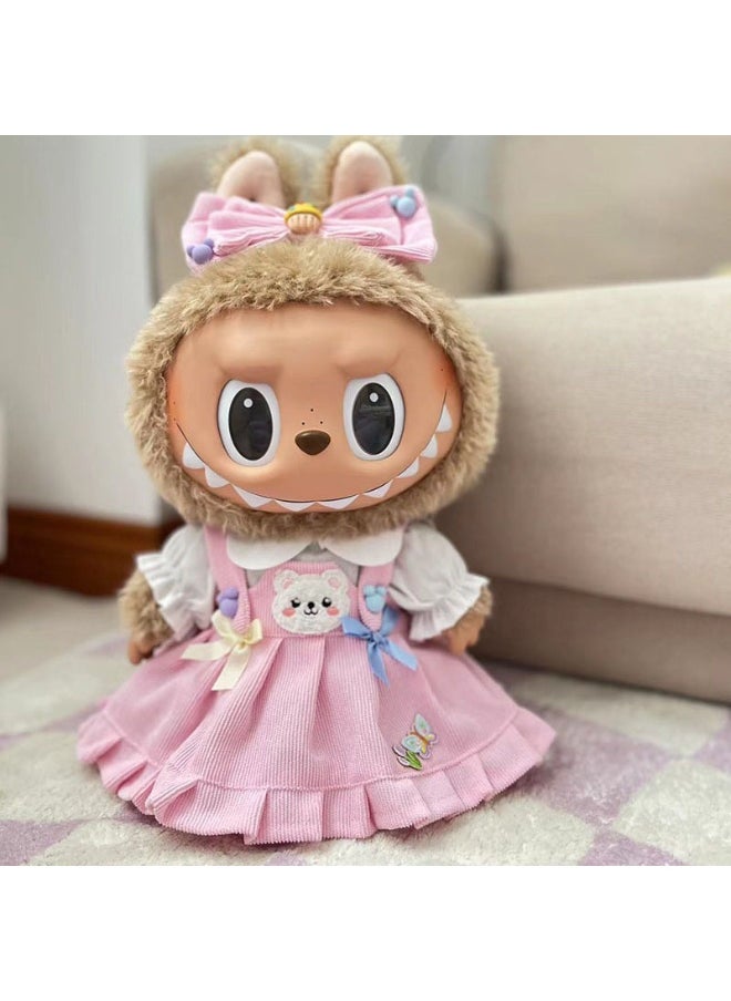 LABUBU 38cm Labubu Soft Plush Doll Outfit - Clothes Only, Doll Not Included 