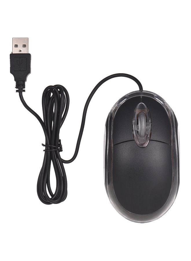 ماوس USB سلكي ثلاثي الأبعاد أسود/شفاف - Image 1
