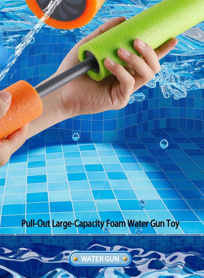 Water Squirt Shooter Water Gun for Kids, 6-Piece Children's Summer Outdoor Pool Battle Foam Waters Blaster Toy, 40×4cm - Image 3
