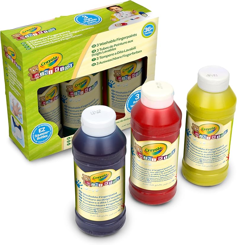 كرايولا  ميني كيدس  واسهابلي فينجير باينتس  وز بوتتليس بريماري كولورس بلوي ييللوو ريد اجي  مونتهس