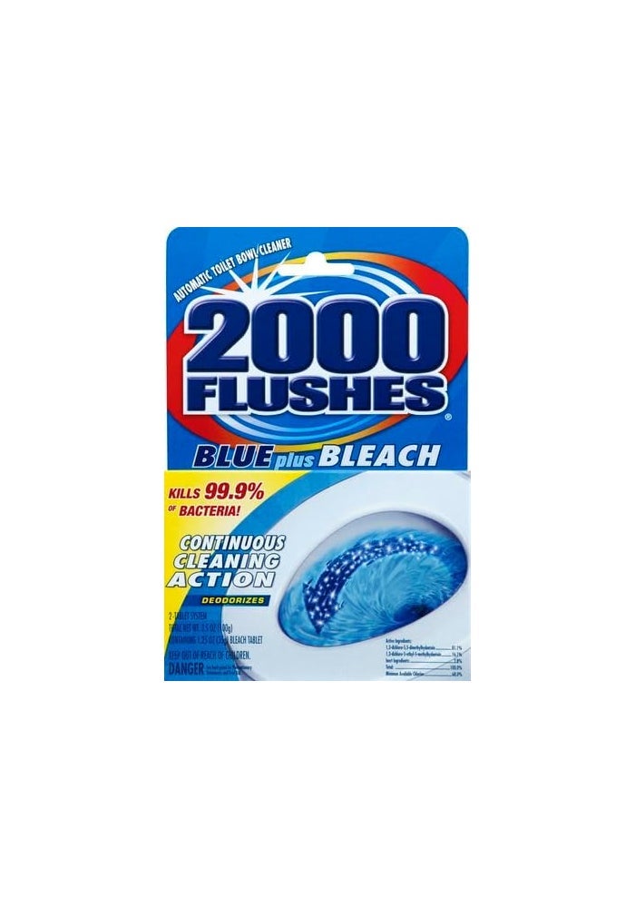 2000 FLUSHES Blue Plus Bleach Toilet Bowl Cleaner - 3.5 Oz - Image 2