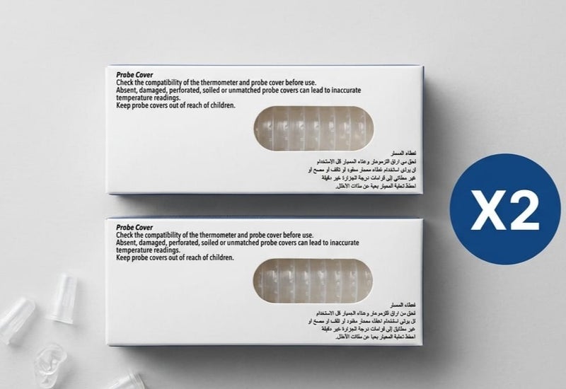 iCare Hygienic, single-use protective probe covers designed for digital and infrared thermometers. They prevent cross-contamination and ensure maximum hygiene without affecting the accuracy of temperature readings 2 BOXES 30 PIECES - Image 2