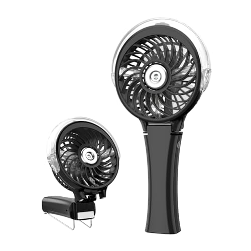 HandFan Upgraded Handheld Misting Fan, Portable Mister Fan, Personal Spray Water Mist Fans Rechargeable, Foldable Electric Mini Fans for Summer Beach Travel Makeup Concerts, Gifts for Women(Black) - Image 1
