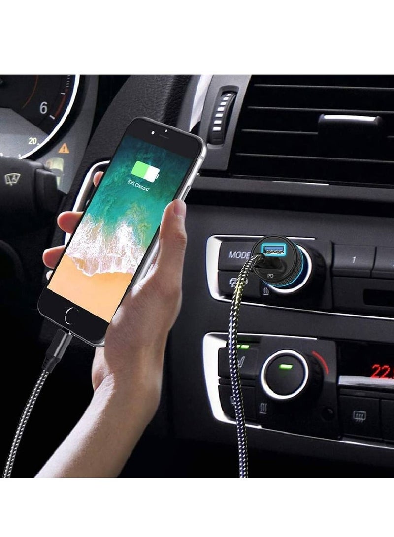 مهايئ شاحن السيارة ، شاحن سيارة USB C فائق السرعة 42.5 واط ، شحن سريع معدني بالكامل | قابس شاحن سريع من النوع C لأجهزة Samsung S20 و S20 5G و S20 Plus و S20 Ultra / متوافق مع جميع أجهزة iPhone - Image 2