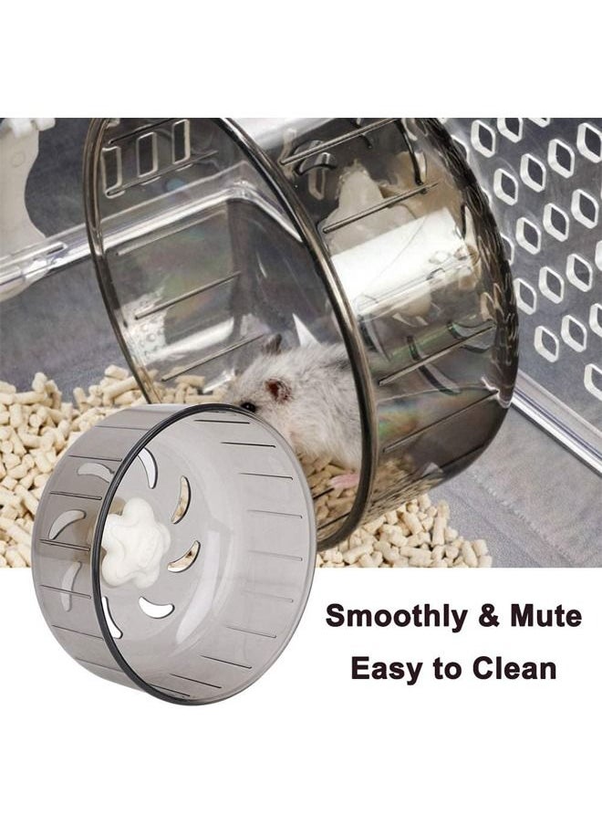 Neostyle Neostyle Hamster Flying Saucer Silent Running Exercise Wheel With Holder Grey  - Image 3