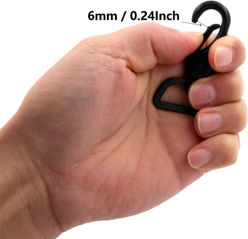 BIKICOCO 1'' Swivel Trigger Lever Snap Hook Lobster Claw Clasp Spring Loaded Clip, Flat-D-Ring Ended - Image 2