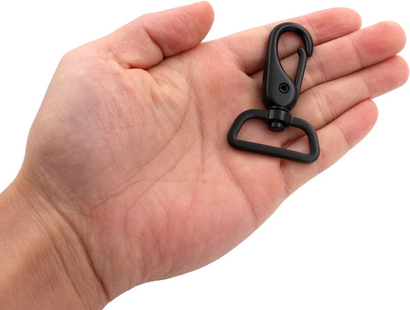 BIKICOCO 1'' Swivel Trigger Lever Snap Hook Lobster Claw Clasp Spring Loaded Clip, Flat-D-Ring Ended - Image 4