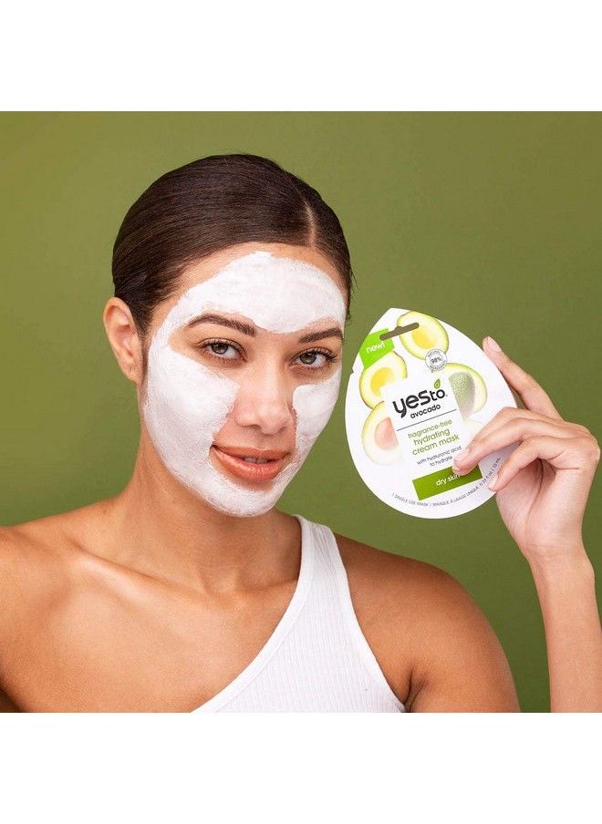 Yes To Avocado Fragrancefree Hydrating Cream Mask Pore Purging Formula To Hydrate Dry Skin & Plump Skin Locks In Moisture With Antioxidants & Hyaluronic Acid Natural Vegan & Cruelty Free 3Pack  - Image 5