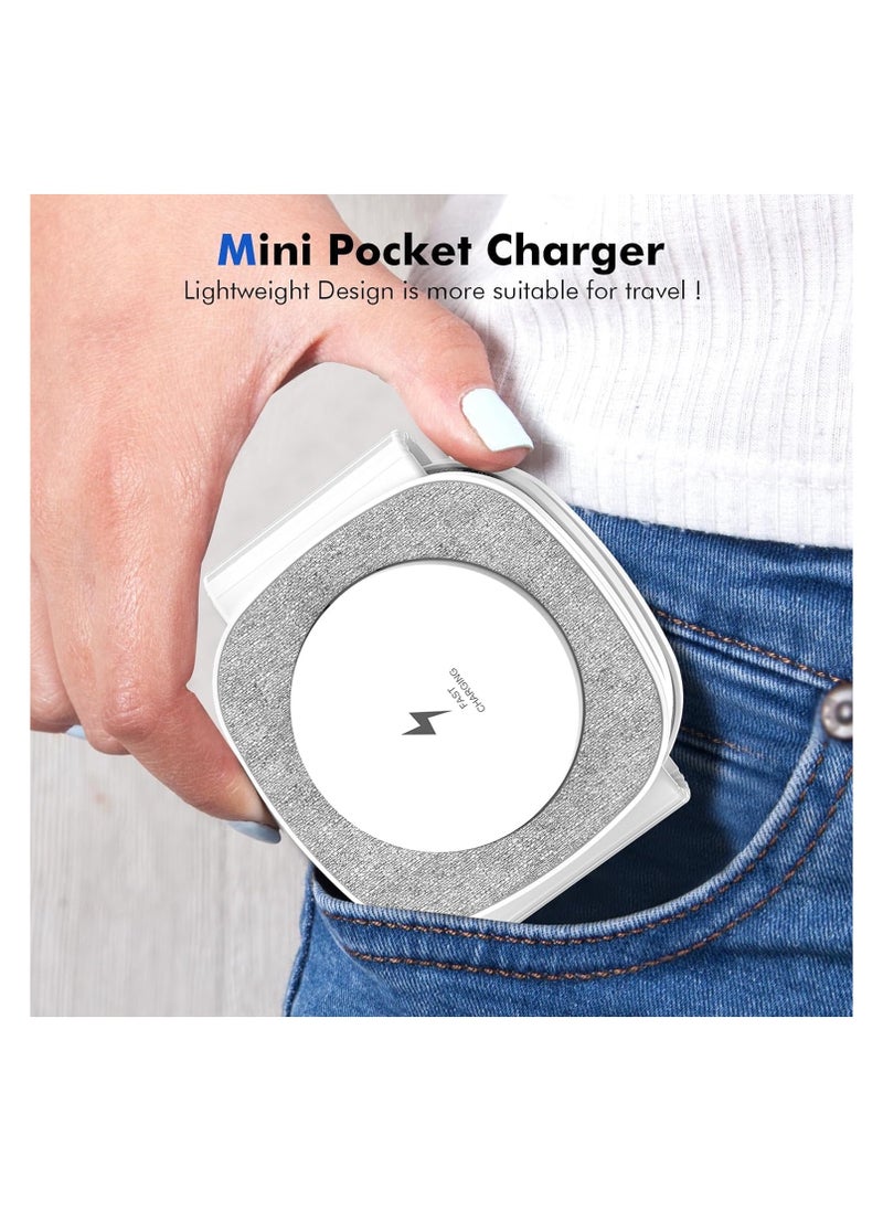 3 in 1 Wireless Charger For Apple,Magnetic Foldable Charging Station