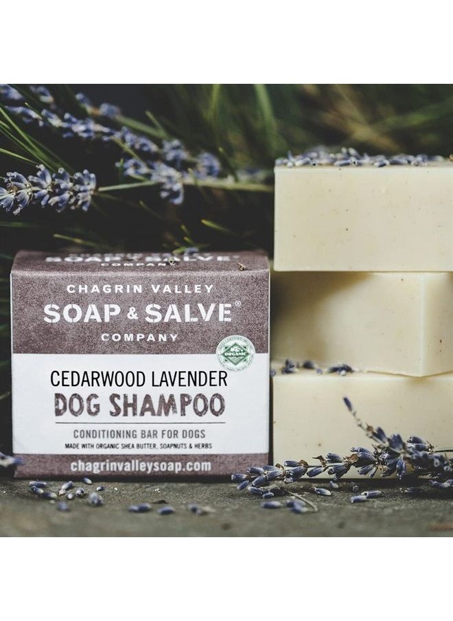 Chagrin Valley Soap & Salve Organic Natural Dog Shampoo - Cedarwood Lavender 3.8 oz Bar - Chagrin Valley Soap & Salve -  - Image 3