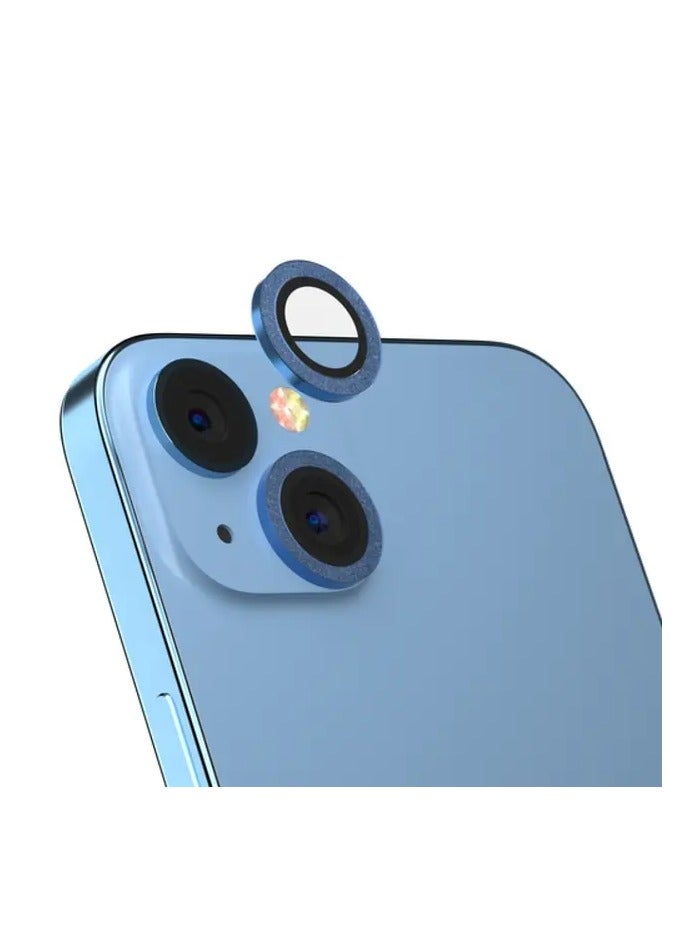 ديفيا واقي عدسة الكاميرا من سلسلة Peak Series لجهاز iPhone Pro 14 / 14 Pro Max مع معالجة ماسية (3 قطع) / تصوير واضح ومحدد / جودة عالية الدقة / عدسة شفافة للغاية / مخطط جريء - أزرق سييرا - Image 2