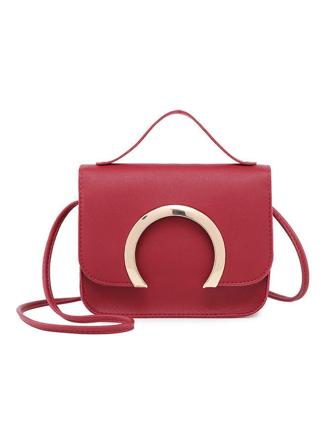 NIBEMINENT PU Crossbody Bag Red/Gold  - Image 1