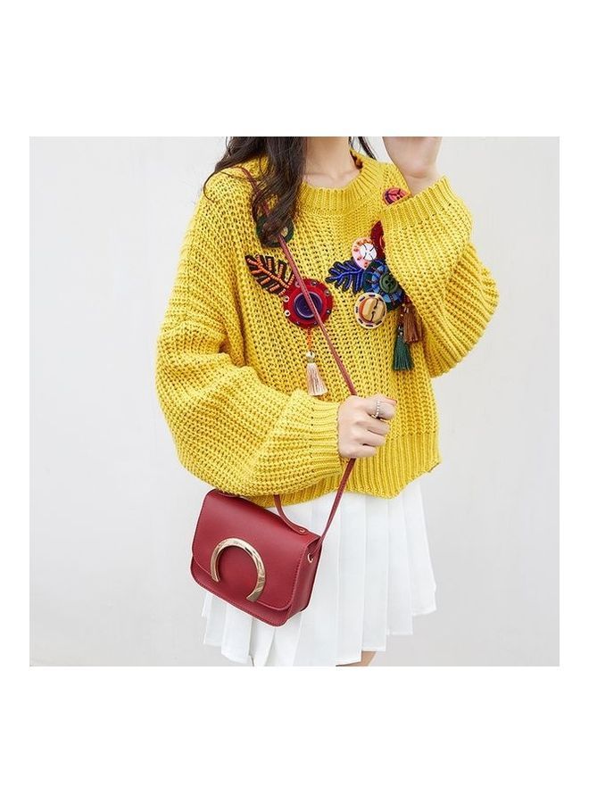 NIBEMINENT PU Crossbody Bag Red/Gold  - Image 2
