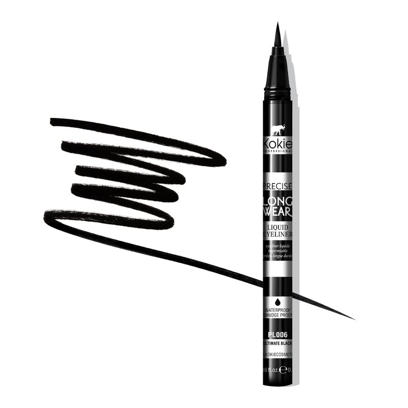 Kokie Precise Longwear Liquid Eyeliner, Waterproof, Smudge Proof - Image 2
