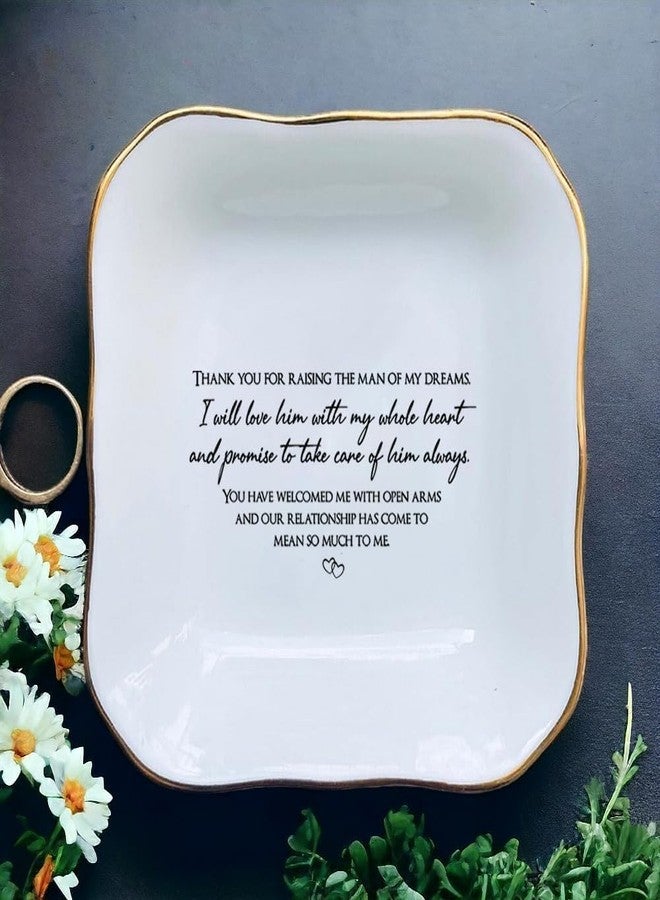 BAT Trang Ceramic Jewelry Dish, I Will Love Him with My Whole Heart, Mother in Law Wedding Gifts, Mother of The Groom Gifts from Bride, Bridal Shower Gift, Bonus Mom Gift - Image 2