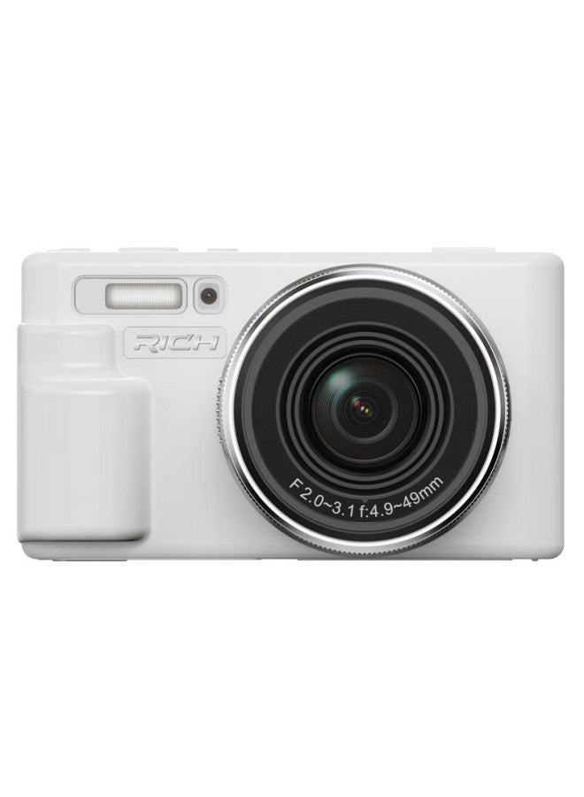 Rich Ly-20l 10x Optical Zoom Selfie Flip Screen Student Digital Camera Birthday Gift Entry-level Campus Hd Vlog Travel Alternative Ccd White 64gb Dual Battery - Image 2