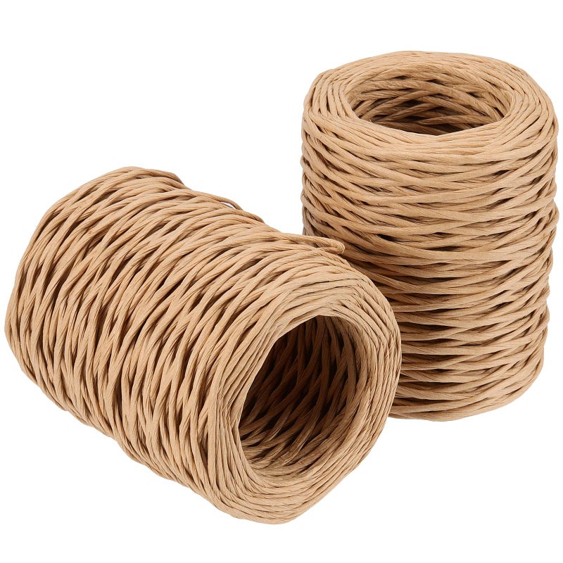 MOUYAT 4 Rolls Total 656 Feet 21 Gauge 2mm Natural Floral Bind Wire Wrap Twine, Paper Covered Rustic Vine Wrapping Wire for Craft, Flower Bouquets Crown, Christmas Wreaths, Wedding, Weaving - Image 5