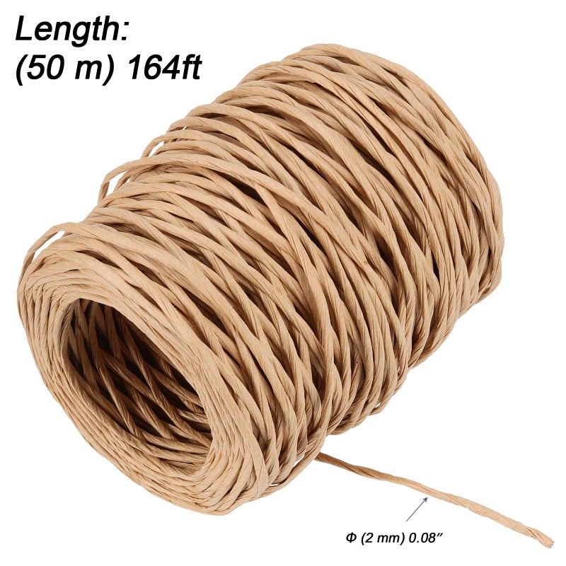 MOUYAT 4 Rolls Total 656 Feet 21 Gauge 2mm Natural Floral Bind Wire Wrap Twine, Paper Covered Rustic Vine Wrapping Wire for Craft, Flower Bouquets Crown, Christmas Wreaths, Wedding, Weaving - Image 2