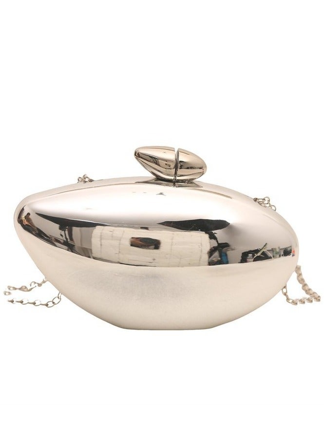 Mark Fairwhale New Acrylic Shiny Metallic Box Handbag 