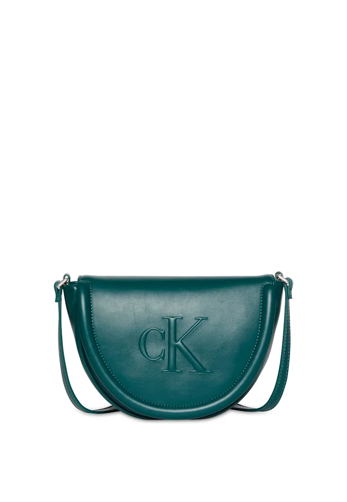 CALVIN KLEIN Logo Raised Saddle Crossbody