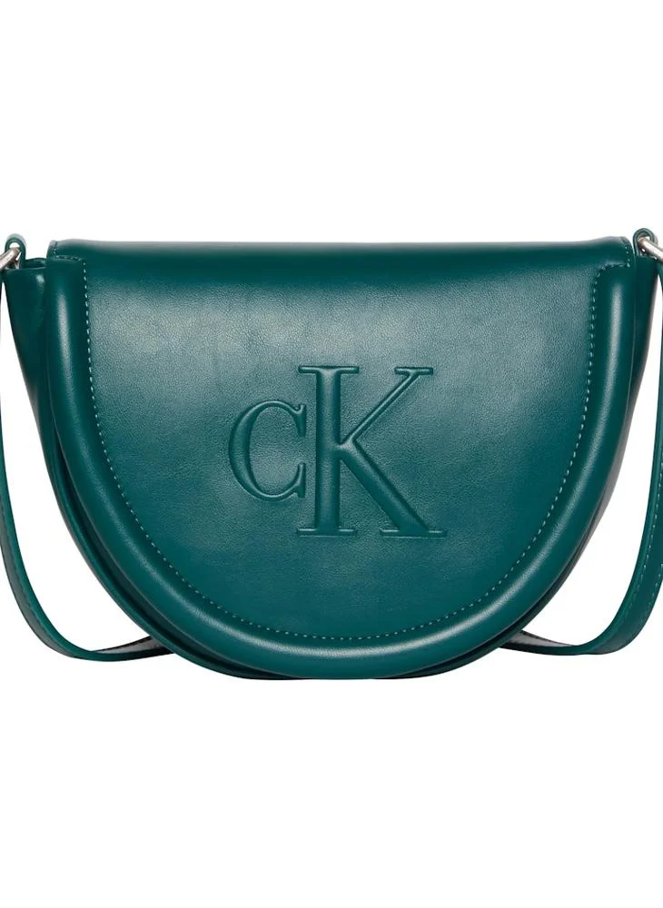 CALVIN KLEIN Logo Raised Saddle Crossbody