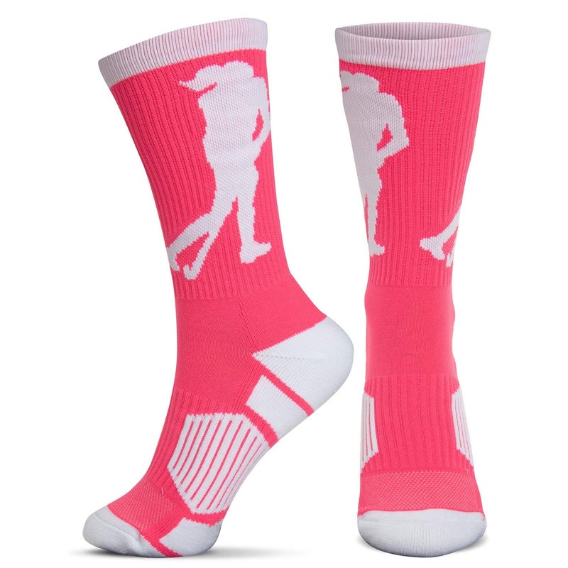 ChalkTalkSPORTS Field Hockey Crew Socks (Pink) one size fits most - Image 5