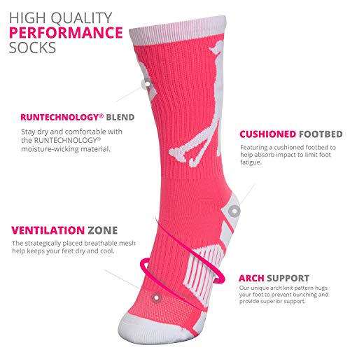 ChalkTalkSPORTS Field Hockey Crew Socks (Pink) one size fits most - Image 3