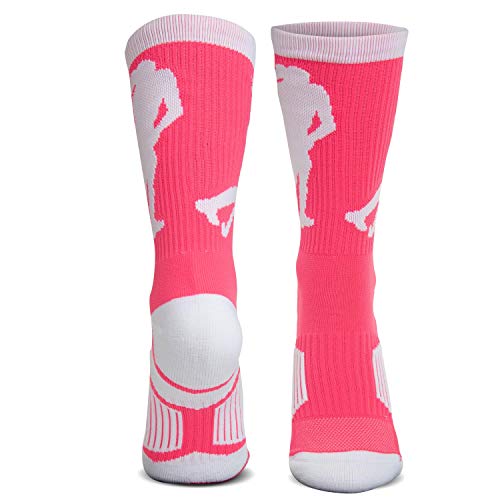 ChalkTalkSPORTS Field Hockey Crew Socks (Pink) one size fits most - Image 2