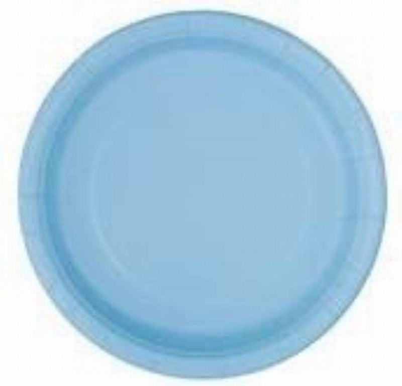 Unique Party Lovely Powder Blue Solid Round Dinner Plates - Vibrant 9"" (Pack of 8) - Sturdy & Stylish - Perfect for Birthdays  Showers & Celebrations - Image 2