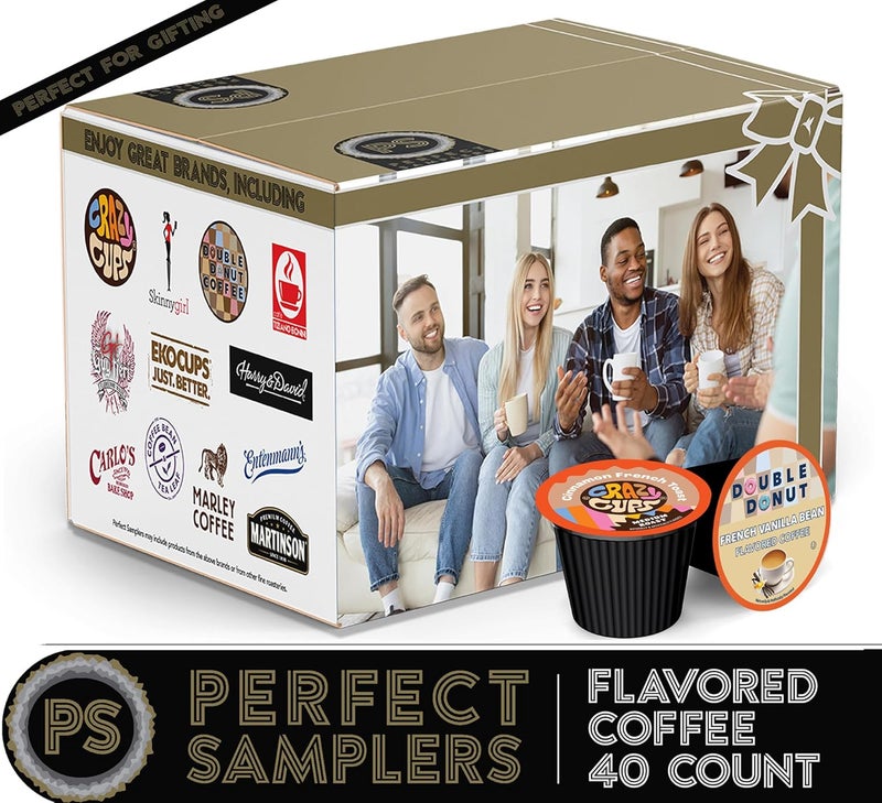 Crazy Cups Flavored Coffee Pods Variety Pack for Keurig K Cups - 40 Count Assorted Flavored Coffee Sampler - Image 3