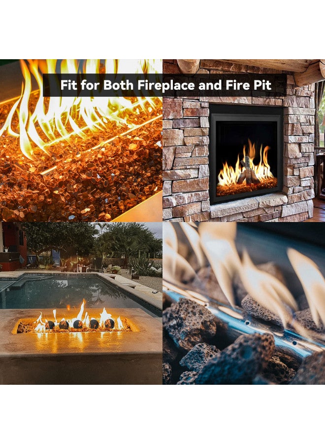 Skyflame 12" x 6" Rectangular Gas Fire Pit and Fireplace H-Burner with 3 Pipes - 304 Stainless Steel - for Indoor & Outdoor Use - Image 4