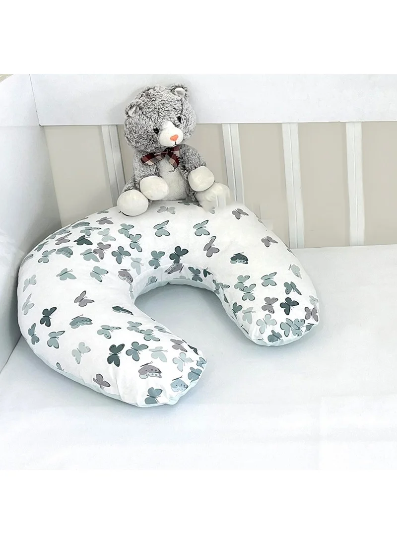 Ebabynest Butterfly Series White Aqua Green Breastfeeding Pillow