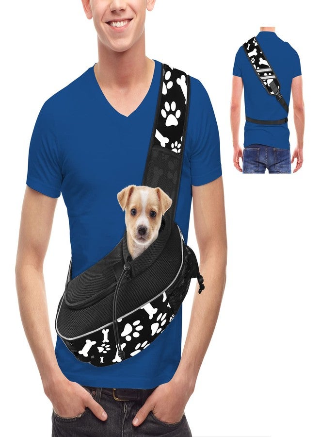 Gloppie Small Dog Sling Carrier Puppy Sling Travel Cat Carrier Dog Carrying Bag Pet Carrier for Small Dogs Below 5 lbs Pet Supplies Cute Black - Image 1