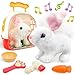 SMILESSKIDDO Jumping Rabbit Toys for Girls Electronic Hopping Bunny with Wiggle Ears Nose Storage Cage and Accessories Interactive Pet Gifts for Toddlers 1 2 3 4 5 6 Year Old - Image 2