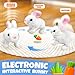 SMILESSKIDDO Jumping Rabbit Toys for Girls Electronic Hopping Bunny with Wiggle Ears Nose Storage Cage and Accessories Interactive Pet Gifts for Toddlers 1 2 3 4 5 6 Year Old - Image 4
