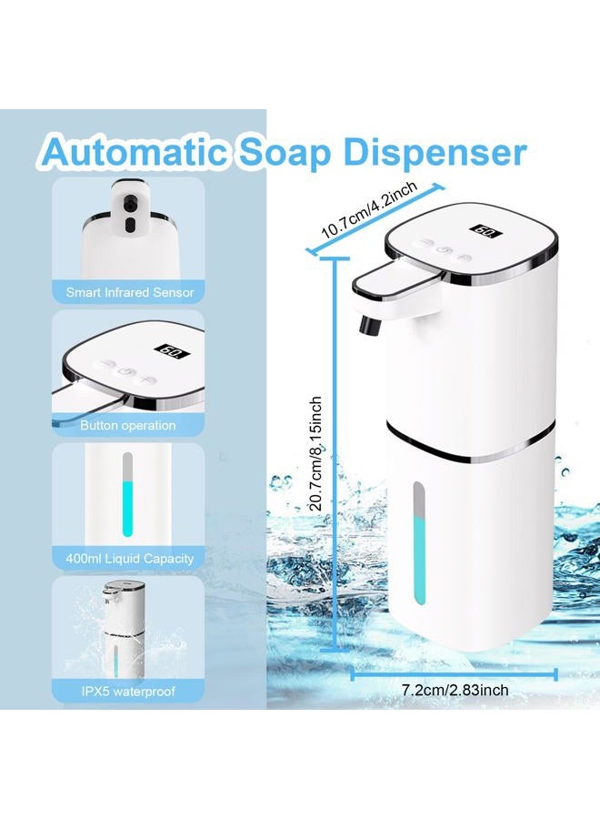 OHIFAST Automatic Foaming Soap Dispenser Touchless, Smart Hand Soap Dispenser, 9-Level Adjustable, - Image 2