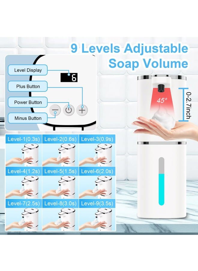 OHIFAST Automatic Foaming Soap Dispenser Touchless, Smart Hand Soap Dispenser, 9-Level Adjustable, - Image 3