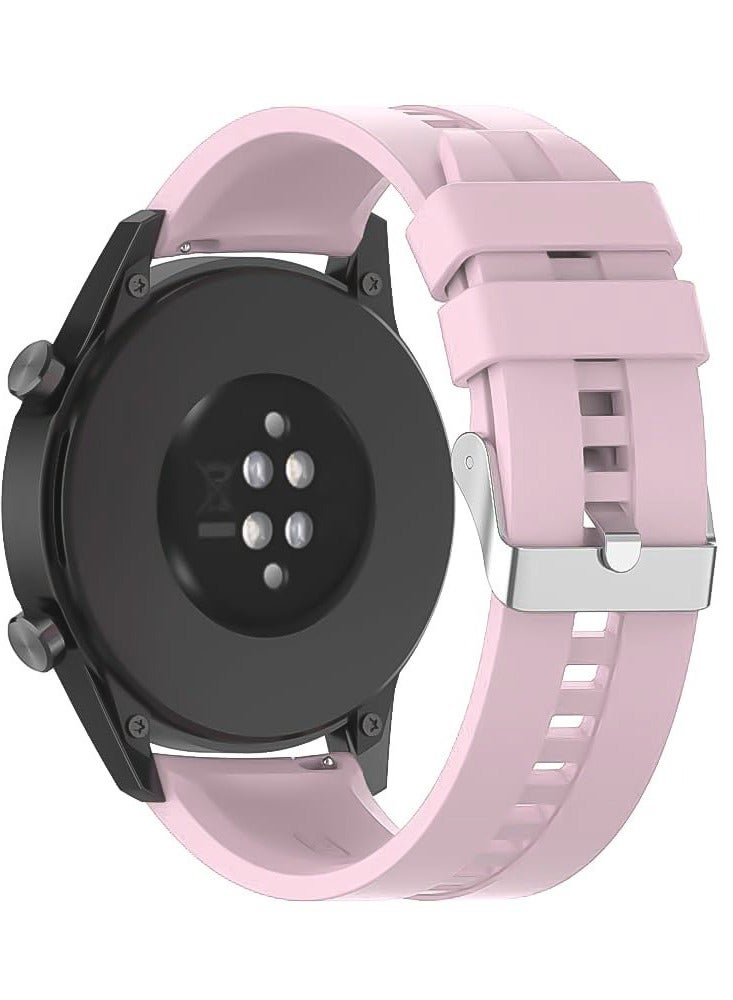 Silicone Band 20MM For Samsung Gear Sport/Watch 6/5/4 40mm 44mm/Watch 6 Classic 43mm 47mm/ 5 Pro 45mm/S2 classic/Active 2 40mm 44mm/Amazfit GTS/2/2e/GTS3/3 Pro/GTS4/2 Mini/3 Mini/4Mini Pink - Image 1