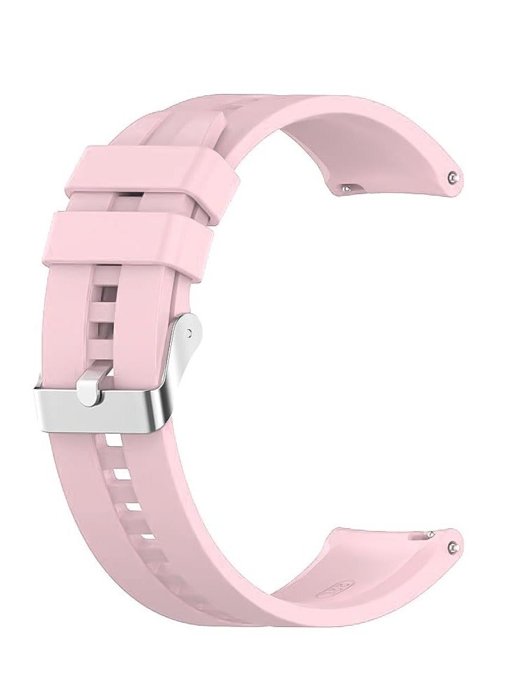 Silicone Band 20MM For Samsung Gear Sport/Watch 6/5/4 40mm 44mm/Watch 6 Classic 43mm 47mm/ 5 Pro 45mm/S2 classic/Active 2 40mm 44mm/Amazfit GTS/2/2e/GTS3/3 Pro/GTS4/2 Mini/3 Mini/4Mini Pink - Image 3