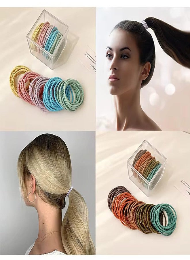 GITGRNTH Soft Cotton Hair Ties for Women - No Damage Elastic Hair Bands - Durable Rubber Band for Women - Ideal Ponytail Holders - Comfortable Hair Accessories - Gentle on All Types - Perfect for Thick and Thin - Scrunches for - Kids Rubber Band (Elastic Hair Bands_25 Pic, Regular) - Image 2