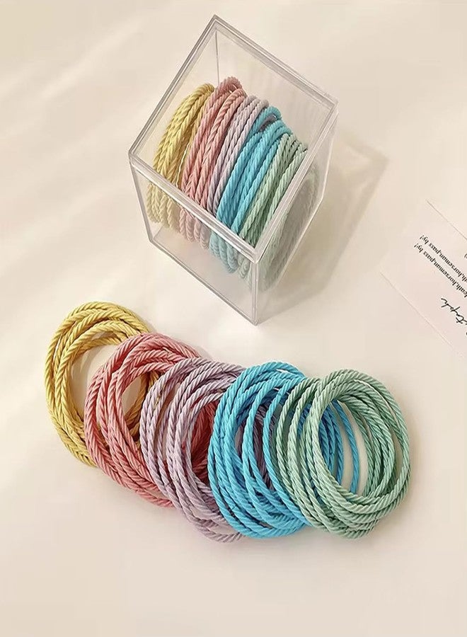 GITGRNTH Soft Cotton Hair Ties for Women - No Damage Elastic Hair Bands - Durable Rubber Band for Women - Ideal Ponytail Holders - Comfortable Hair Accessories - Gentle on All Types - Perfect for Thick and Thin - Scrunches for - Kids Rubber Band (Elastic Hair Bands_25 Pic, Regular) - Image 5