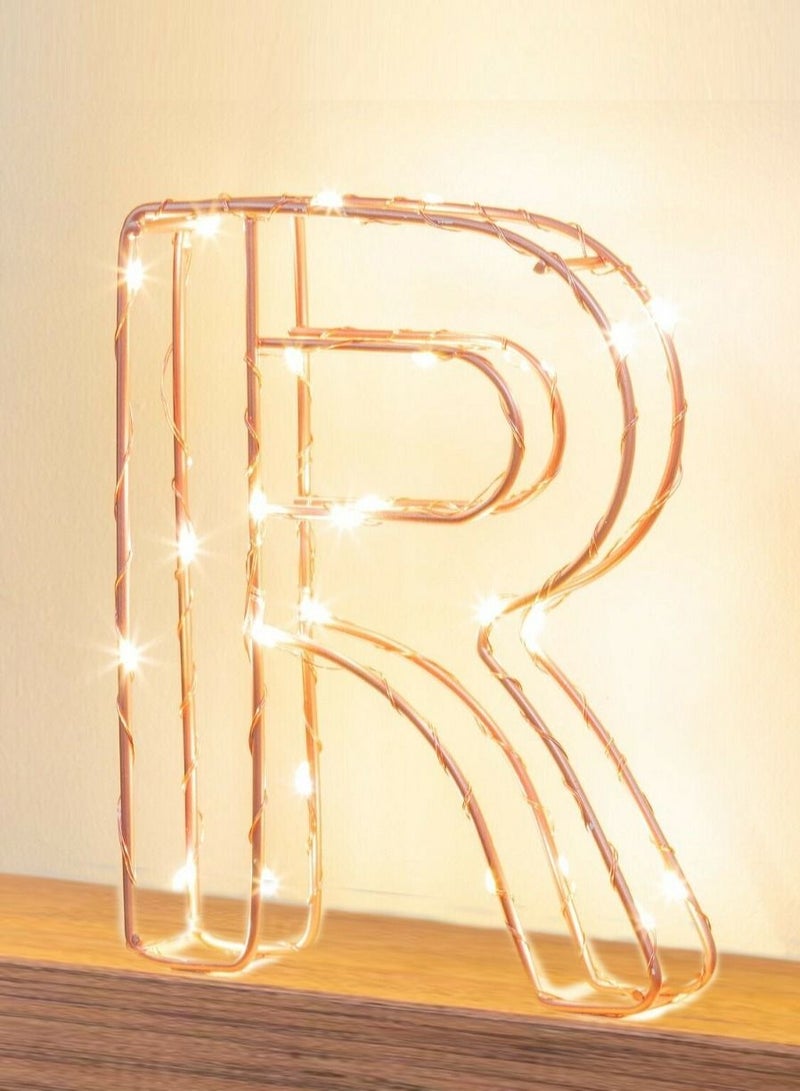 Salla Golden Letter R Glowing with LED Lights 25cm - Image 3