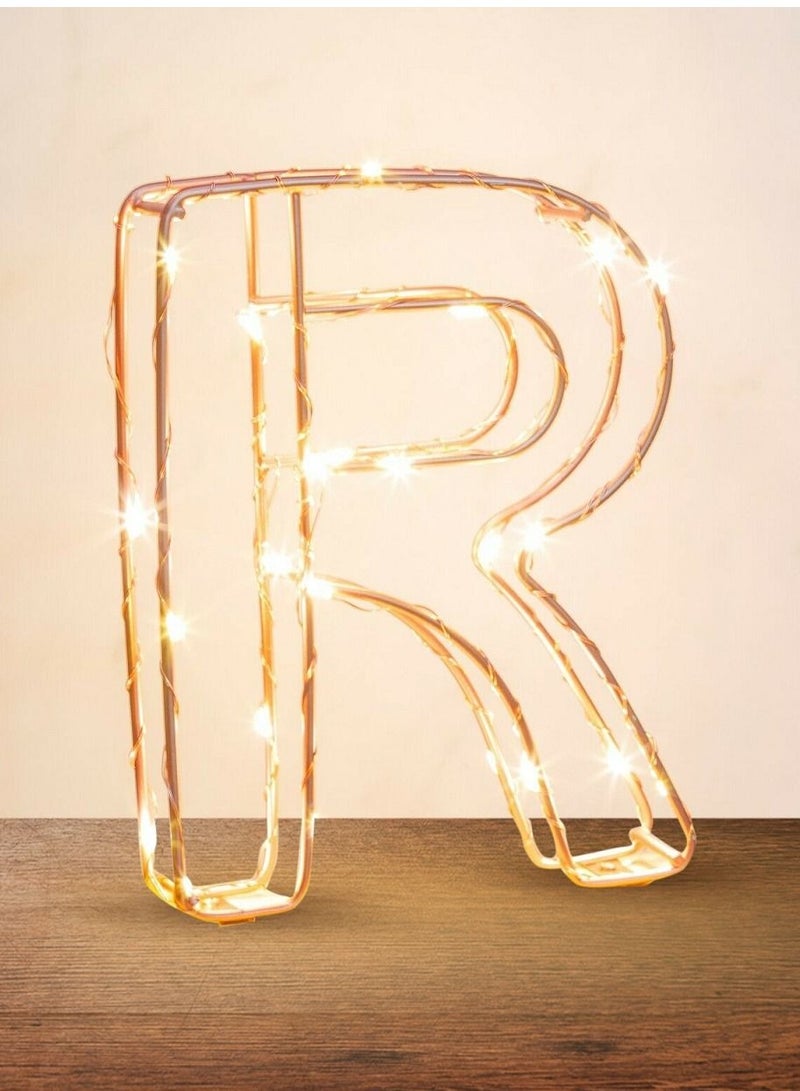 Salla Golden Letter R Glowing with LED Lights 25cm - Image 1