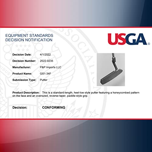 GoSports GS1 Tour Golf Putter 34 Inch RightHanded Blade Putter with Oversized Fat Grip and Milled Face - Image 3