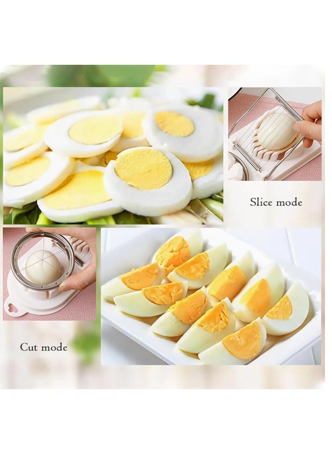 ShebSheb 2 In 1 Multipurpose Egg Slicer,Egg Cutter With Stainless Steel Cutting Wire for Hard Boiled Eggs and Soft Fruits  - Image 2