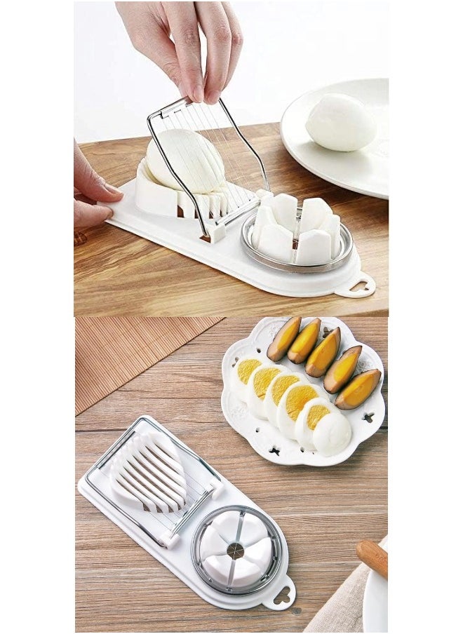 ShebSheb 2 In 1 Multipurpose Egg Slicer,Egg Cutter With Stainless Steel Cutting Wire for Hard Boiled Eggs and Soft Fruits  - Image 3