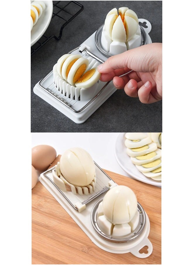 ShebSheb 2 In 1 Multipurpose Egg Slicer,Egg Cutter With Stainless Steel Cutting Wire for Hard Boiled Eggs and Soft Fruits  - Image 4