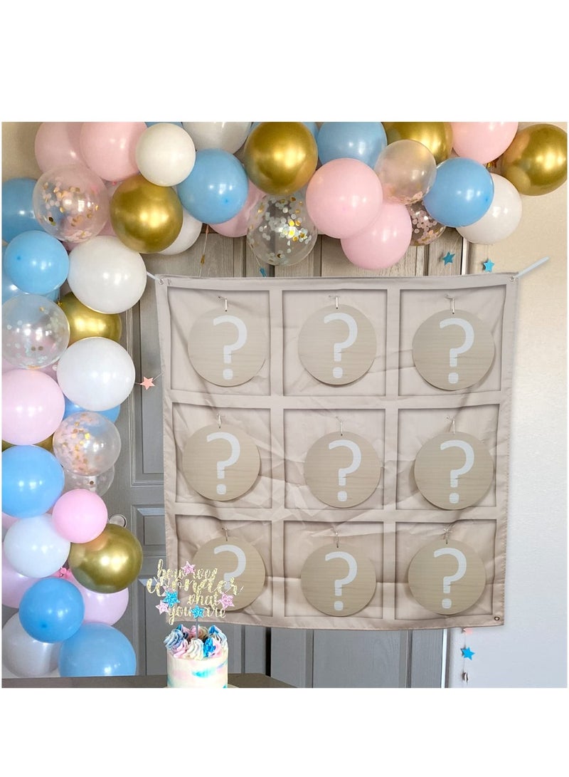 SYOSI Gender Reveal Tic Tac Toe Board Game Baby Party Decorations - Image 5